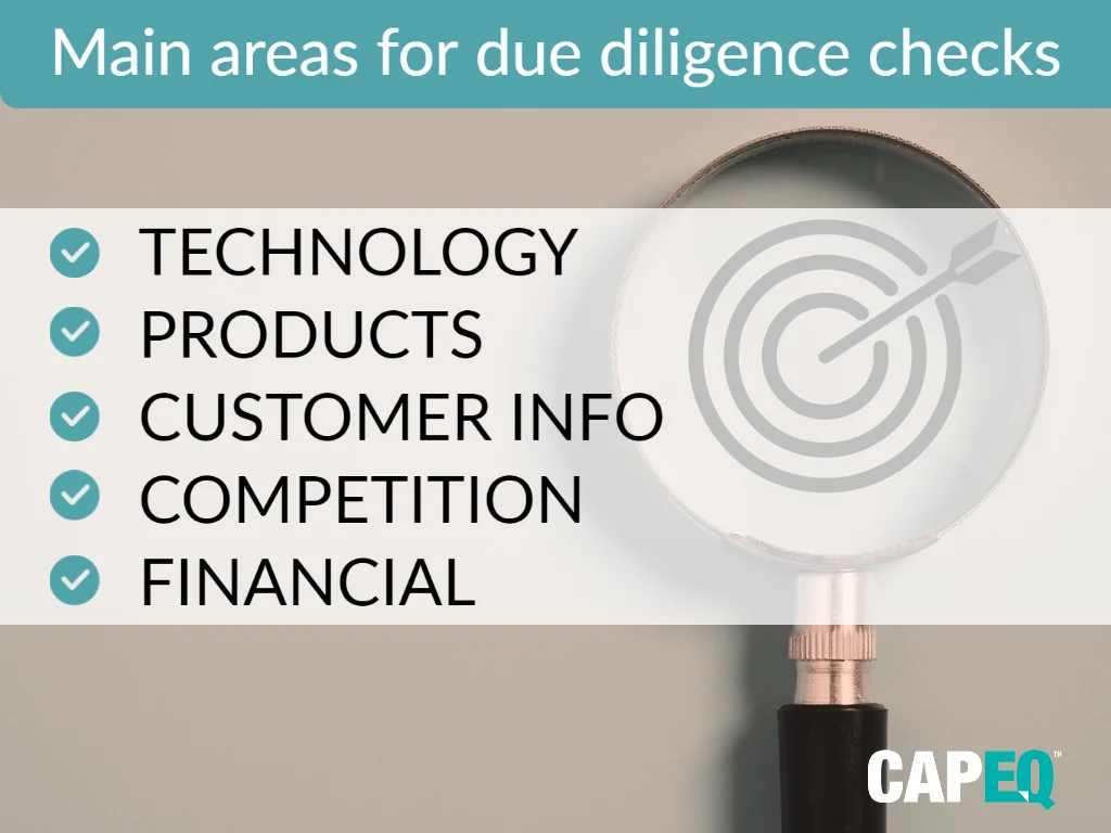 M&A due diligence specific areas